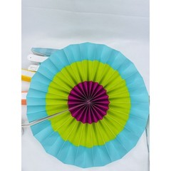 Honeycomb Hanging Round Paper Fans Decoration Party Kit Accessories Multicolor