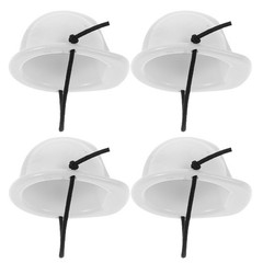 4 Pcs Miniature Doll Hatsconstruction Party Supplies Toy Dollhouse Hard
