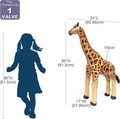 Jet Creations Safari 3 Pack Giraffe, Horse, Elephant for Party Decoration Fun