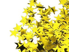 Gold Glitter Star Confetti 20mm Metallic Foil Stars Wedding 250 Grams