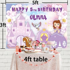 Sofia Personalised Custom Banner Backdrop Vinyl Party Supplies Birthday Gift