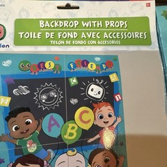 Cocomelon Backdrop W/ Photo Props Napkins Plates Kids Birthday Decorations Lot