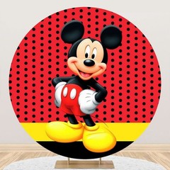 Round Mickey mouse Backdrop Cover Birthday Party Decorations Photo Background