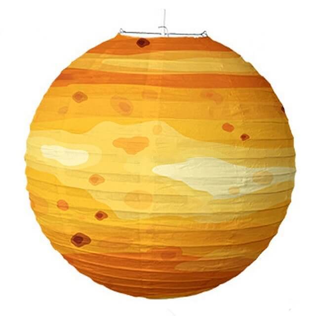 Solar System Planet Venus Rice Paper Lantern Home Nursery Room Party Decorations