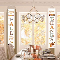 Fall Thanksgiving Decorations Door Banner Porch Sign Outdoor Gift 13″x70″