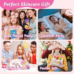 60PCS Spa Party Supplies for Girls, Include Face Masks, 1 Count (Pack of 54)