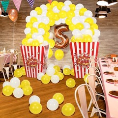Sosation 2 Pack Giant Popcorn Prop Cardboard Stand Up Balloons Movie 3D Popcorn