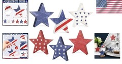 Chic Vintage Star Decorations Set – Perfect for Independence Day Celebrations