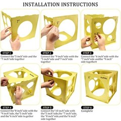 12 Holes Balloon Sizer Cube Box Collapsible Measurement Tool for Birthday Party
