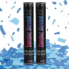 Gender Reveal Blue Confetti Cannon, DOUKEE Biodegradable Navy and Blue Tissue…