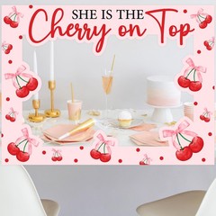 1 PCS Cherry Photo Booth Prop Frame 80x60cm Berry Theme Party