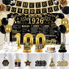 Juesly 50th Birthday Decorations 24PCS Rose Gold Banner Balloons Honeycomb