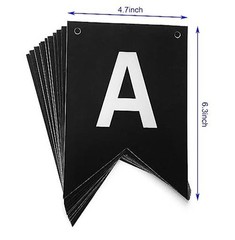 Runhiskii Black Happy Birthday Banner, Durable Happy Birthday Sign Bright