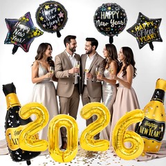 Happy New Year 2026 Balloon Kit – Complete NYE Party Supplies & Decorations