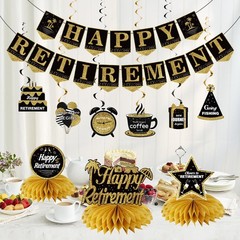 Retirement Party Decorations Banner Honeycomb Centerpiece Set
