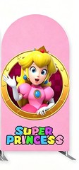 Super Mario Princess peach Arch Backdrop Cover Girls Birthday Party Decorations