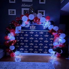 LED Light up Bobo Party Balloons kit 12 Pack-Clear 22 inchs white with Cell