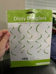 Creative Converting Lime Green Dizzy Danglers 10ct Hanging Decoration New!!!