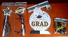 Graduation Lot : Table Decor / Photo Booth Props ~ Black /Gold/White *See Note*