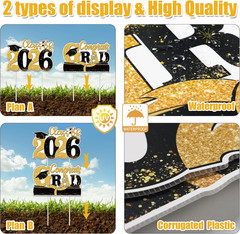 Graduation Decorations 2026, Large Size Graduation Yard Signs Class of 2026, Con