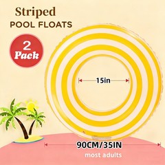 2PCS Floats for Adults Rings Lollipop Striped Pool Float Large Swim Ring for …