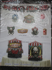2 NEW Spooky Carnival Evil Clowns 10pc Horror Circus Decor Kit lot w/ Banners
