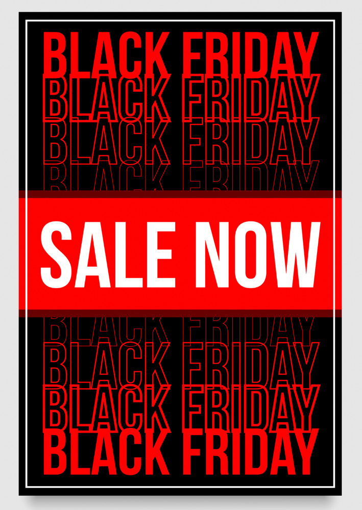 Black Friday Sale Now On Poster Retail Shop Business Large & Small Posters