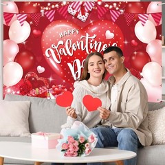 2Pcs Happy Valentine’s Day Backdrop Banner and St. Patrick’s Day Backdrop Ban…
