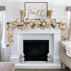 Fall Decorations for Home – 2 Pack 6Ft Autumn Maples Leaf Pumpkin Garlands – …