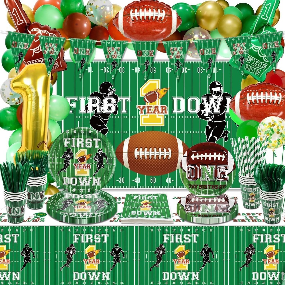 First Year Down Birthday Party Decorations, Include First Year Down Banner, B…