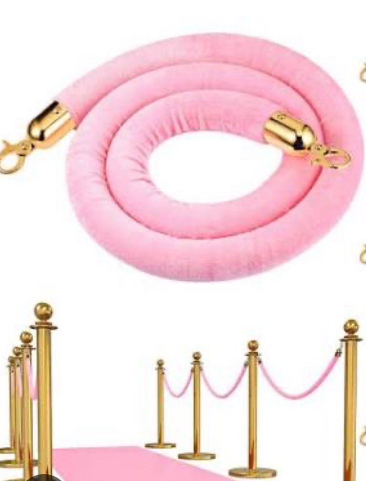 (4) Velvet Hanging Ropes for Grand Entry Events(ROPES ONLY-5ft Each)