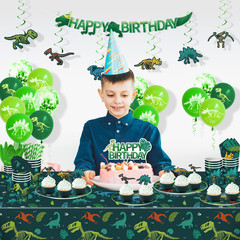 274 Pcs Dinosaur Birthday Decorations, Dinosaur Birthday Party Supplies with Ban