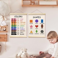 Shapes Colors Posters Hanger Frame for Classroom Hanging Poster for Classroom…