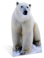 Polar Bear Lifesize Cardboard Cutout Fun Figure 176cm Tall -Great for your Party