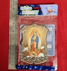 3 CROSS WOOD – VIRGIN MARY GUADALUPE – And JESUS NEW IN BAG