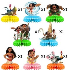 Moana Honeycomb Centerpieces 3D Table Decorations Party Supplies