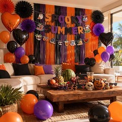 Gameza Summer Halloween Party Decorations – 27PCS Spooky Summer Halloween Banner