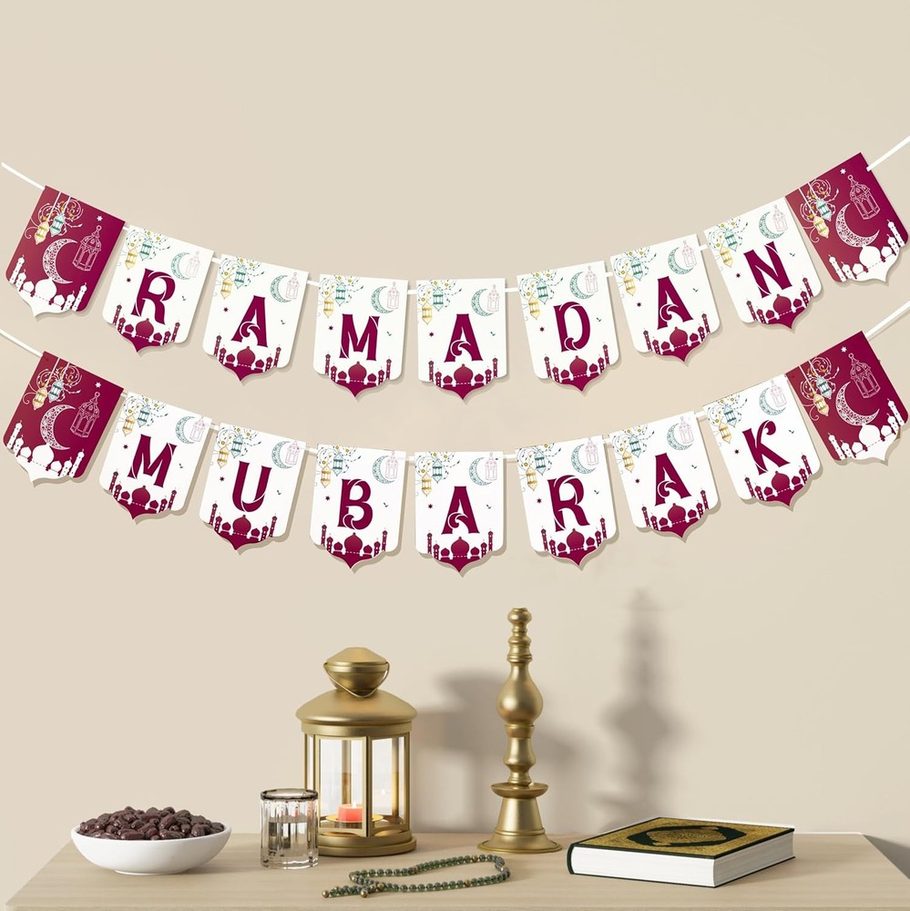 OLEEK ramadan mubarak banner – ramadan decorations for home 2026 – ramadan’s ban
