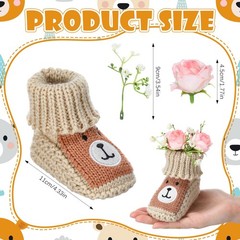 4 Set Baby Shower Booties Centerpiece Knitted Booties with Artificial Baby’s …