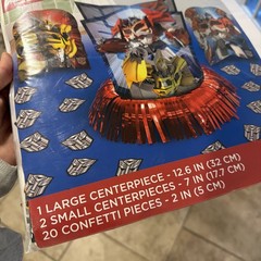 2014 Hasbro Transformers Theme Birthday Centerpieces Table Decorating Kit