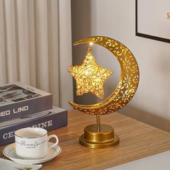 Ramadan Iron Art Moon LED Lights Eid Mubarak Decoration Ramadan Kareem Party Han