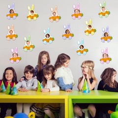 Easter Bunny Cutouts Bulletin Board Decoration Paper Rabbit Glue Dots 48 PCS