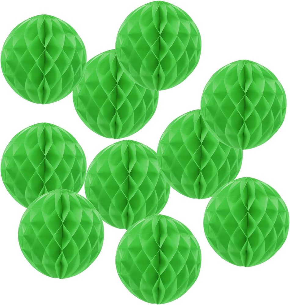10Pcs 14″ Honeycomb Balls Tissue Paper Pom Poms, Party Hanging Paper