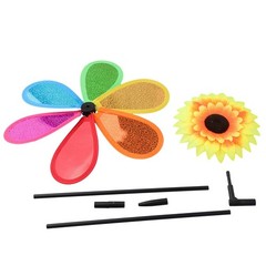 Balcony Sunflower Windmill Wind Spinner Beautiful Bright Colors Creative