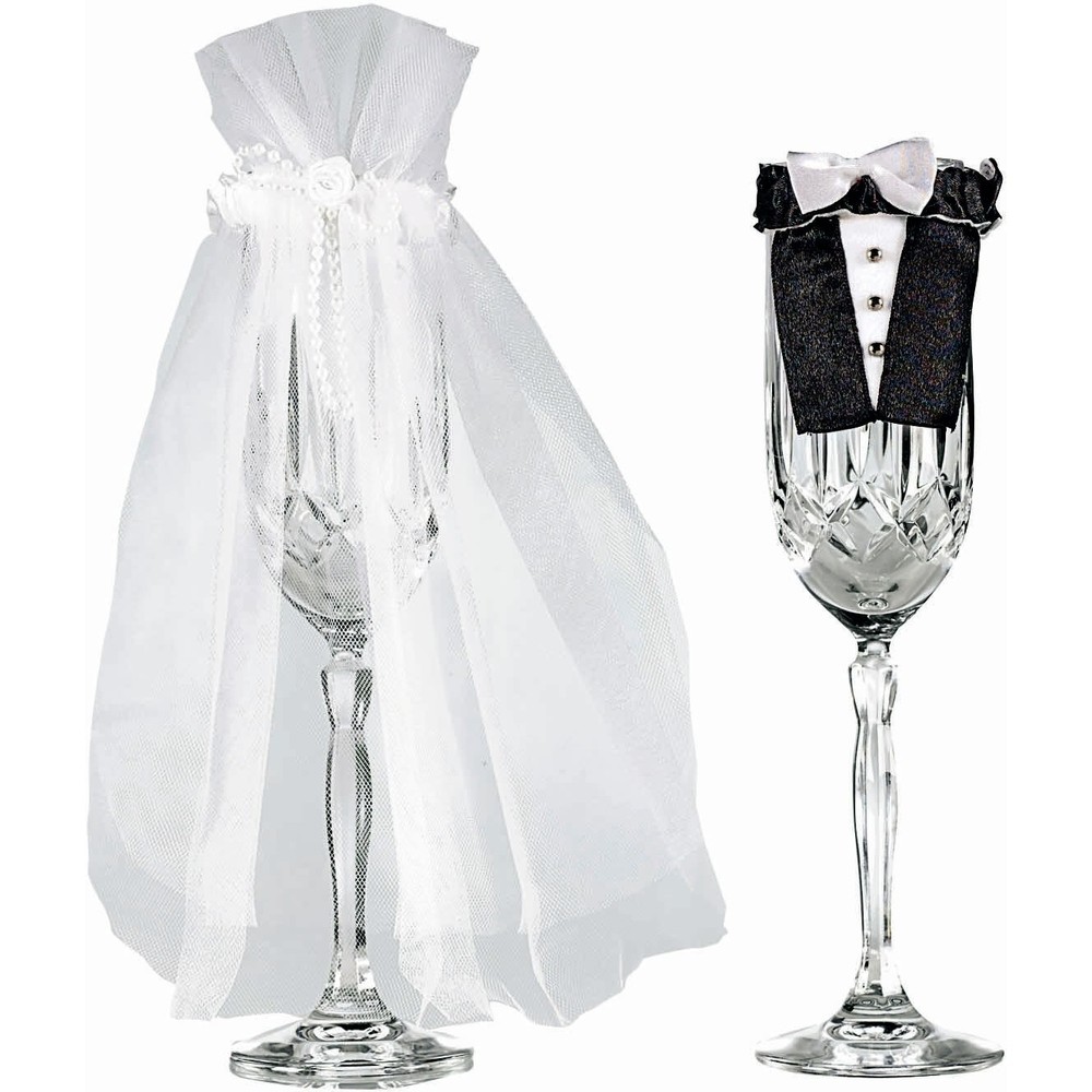 Formal Wear Shower Wedding Engagement Party Champagne Flute Decorations