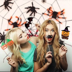 Halloween Photo Booth Props Kit Halloween Party Decorations Pack Of 38
