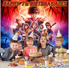 Stranger Things Personalised Custom Banner Backdrop Party Supplies Birthday Gift