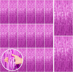 5 Pack Iridescent Party Backdrop Decorations Tinsel Curtain Birthday Decorations