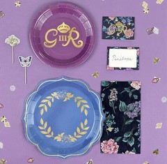 Bridgerton Party Pack Disposable Tableware For 8 Guests.Elegant Beautiful.NIP