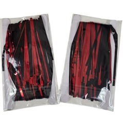 Foil Fringe Backdrop Party Streamers NEW -Black & Red -2 Pack -( 2ft X 8.2ft )